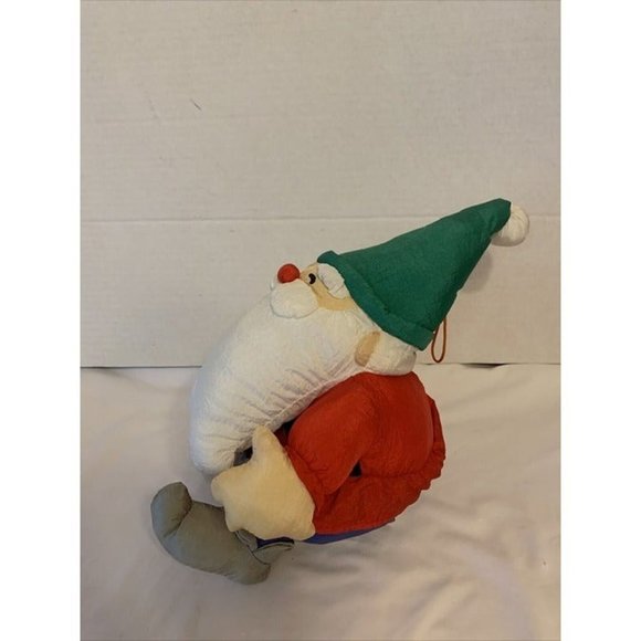 VINTAGE J.S. INTERNATIONAL CHRISTMAS SITTING SANTA PUFFALUMP PLUSH 16" EXCELLENT - Picture 2 of 4